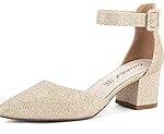 Les Plus Beaux Escarpins Dorés avec Petit Talon pour un Mariage Élégant